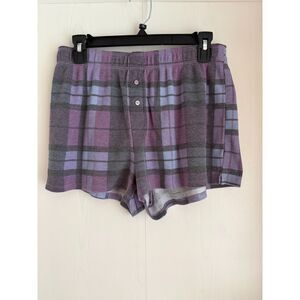 Pink VS Y2K Purple Plaid Shorts M